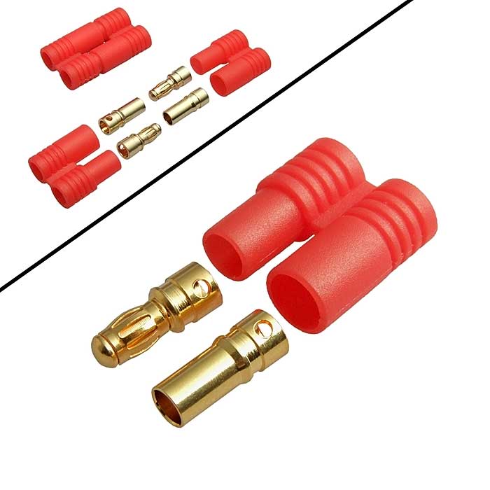Разъемы, вилки, розетки 3.5 Red jacket type banana 3.5 Red jacket type banana