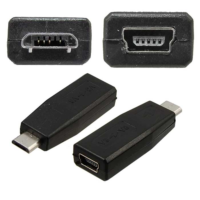 Разъемы, вилки, розетки USB-F Mini to USB-M Micro USB-F Mini to USB-M Micro