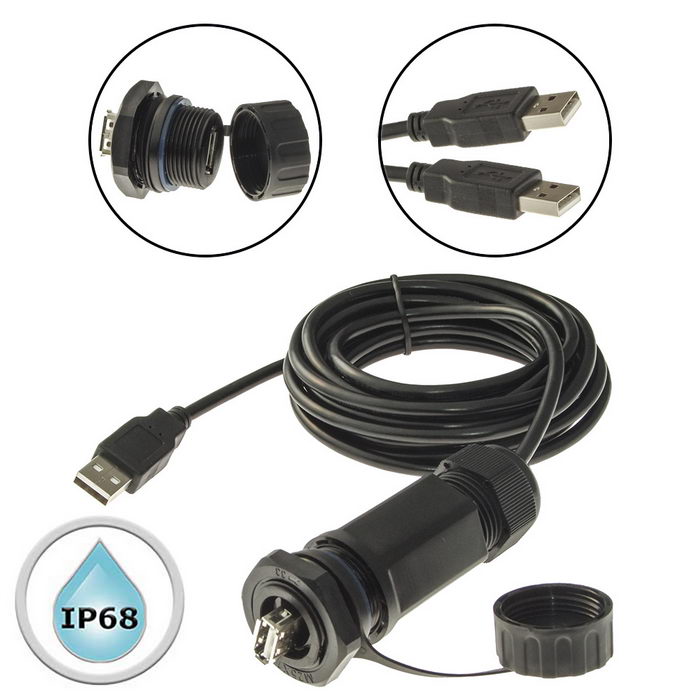 Разъемы, вилки, розетки M25USBZ1-2.0G-1.5M M25USBZ1-2.0G-1.5M