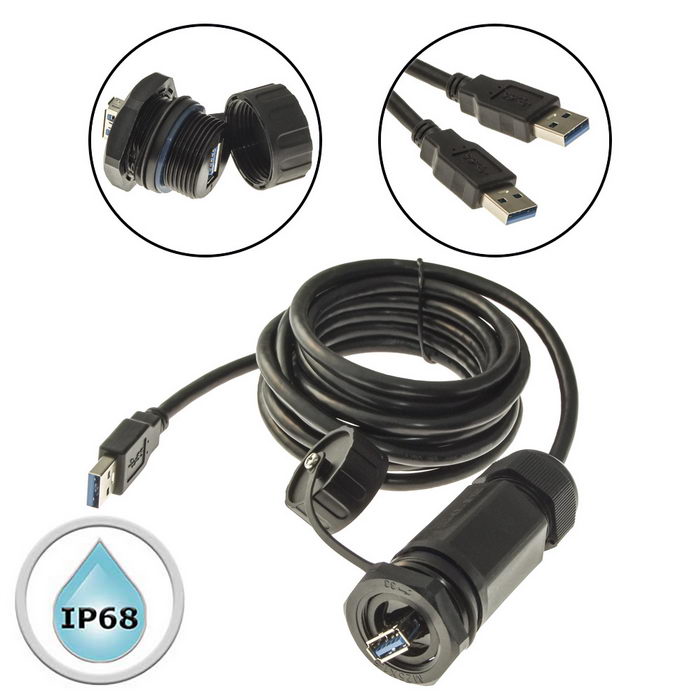 Разъемы, вилки, розетки M25USBZ1-3.0G-1.5M M25USBZ1-3.0G-1.5M
