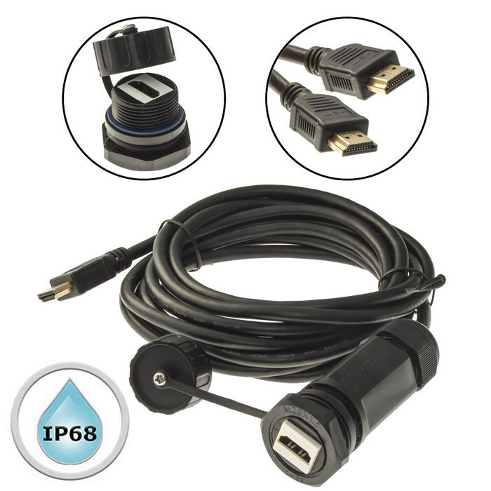 Разъемы, вилки, розетки M25HDMIZ1-2.0G-2M M25HDMIZ1-2.0G-2M