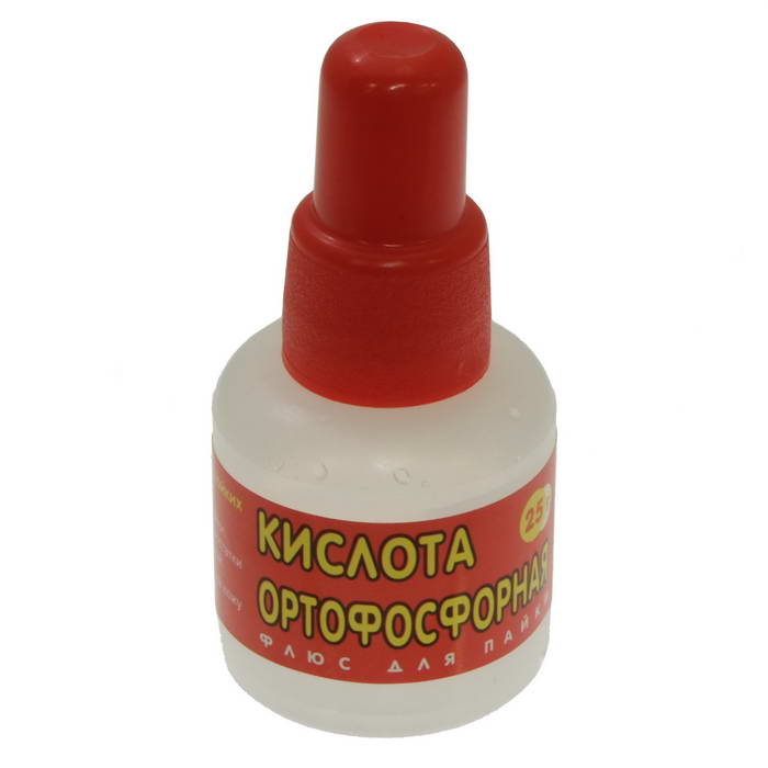 Флюс паяльный Флюс кислота ортофосфорная 25мл Флюс кислота ортофосфорная 25мл