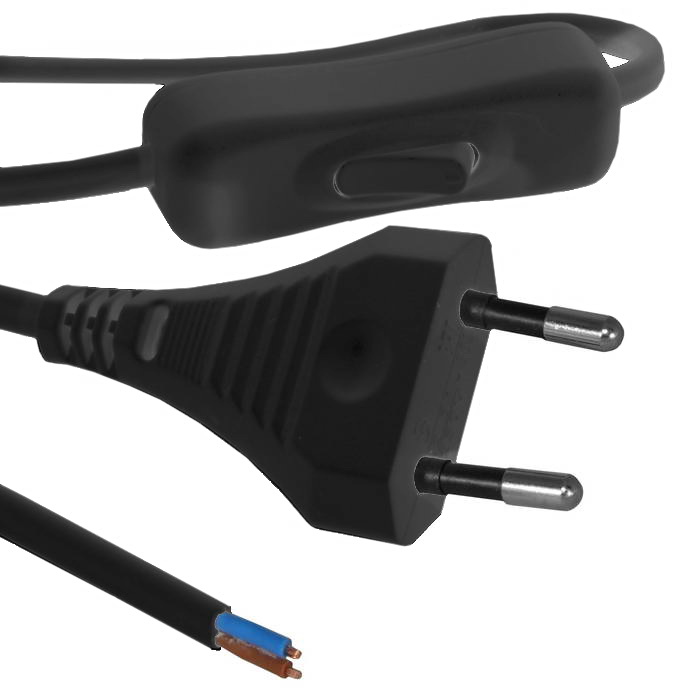 Сетевые шнуры ШВВП-ВП S52 2х0.5 1.8м(ч) ШВВП-ВП S52 2х0.5 1.8м(ч)