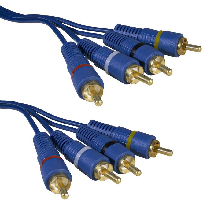 Аудио и видео шнуры 4 RCA - 4 RCA BL 3m 4 RCA - 4 RCA BL 3m