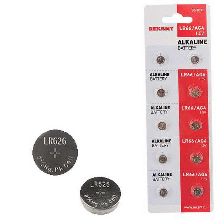 Батарейки 30-1037 Батарейка LR66 AG4 LR626 G4 30-1037 Батарейка LR66 AG4 LR626 G4