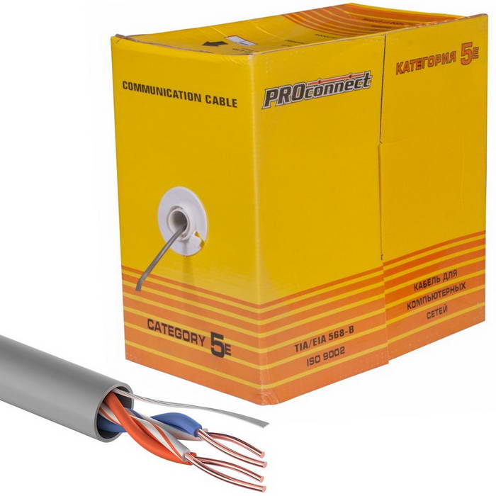 Витая пара 01-0022-3 U/UTP 5ePVC 2PR24AWG 305м 01-0022-3 U/UTP 5ePVC 2PR24AWG 305м