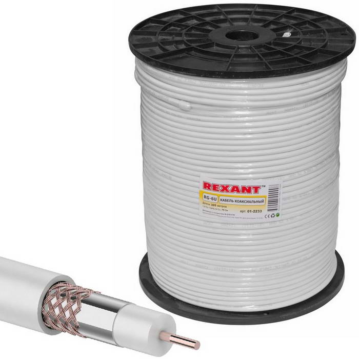 01-2233 RG-6U+Cu 75% 305м(б)
