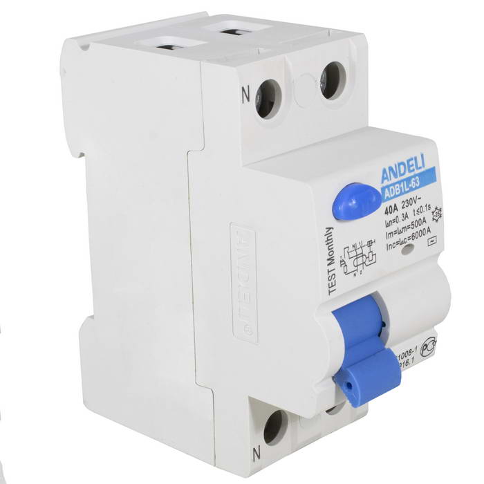 Автоматические выключатели ADB1L-63 2P 40A 300mA тип AC 6kA ADB1L-63 2P 40A 300mA тип AC 6kA