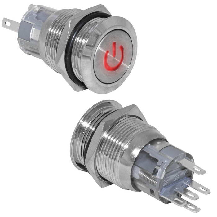 Кнопки антивандальные LAS1-AGQ-11DT/R/N on-(on) LAS1-AGQ-11DT/R/N on-(on)