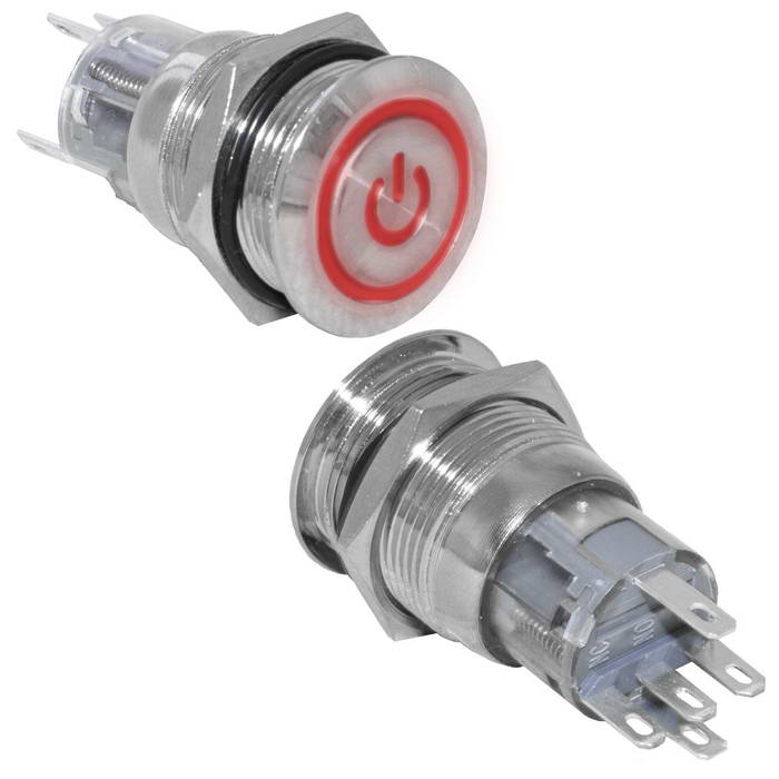 Кнопки антивандальные LAS1-AGQ-11ZET/R/N on-on LAS1-AGQ-11ZET/R/N on-on