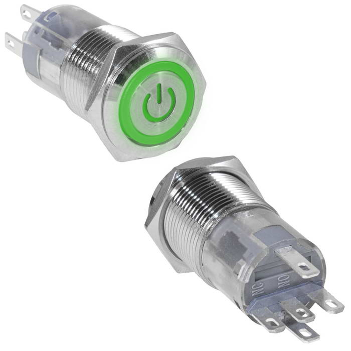 Кнопки антивандальные LAS2GQF-11ZET/G/N on-on LAS2GQF-11ZET/G/N on-on
