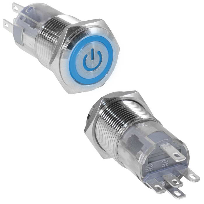 Кнопки антивандальные LAS2GQF-11ZET/B/N on-on LAS2GQF-11ZET/B/N on-on