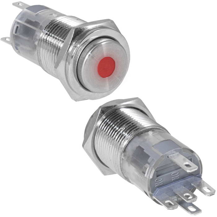 Кнопки антивандальные LAS2GQPH-11D/R/N on-(on) LAS2GQPH-11D/R/N on-(on)