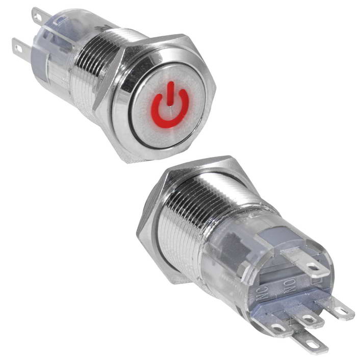 Кнопки антивандальные LAS2GQF-11ZDT/R/N on-on LAS2GQF-11ZDT/R/N on-on