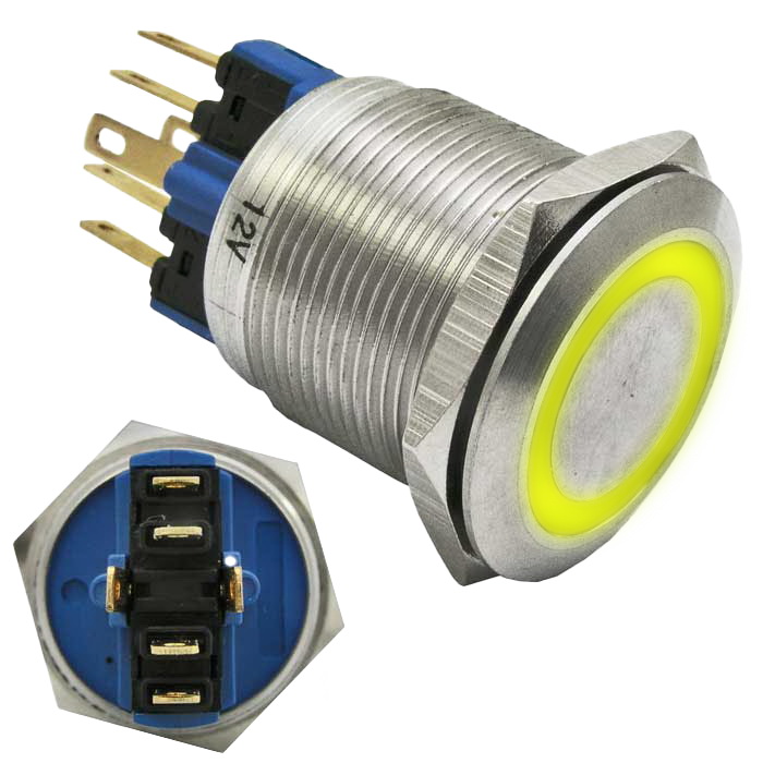 Кнопки антивандальные GQ22-11ZE/Y/N on-off+off-on GQ22-11ZE/Y/N on-off+off-on