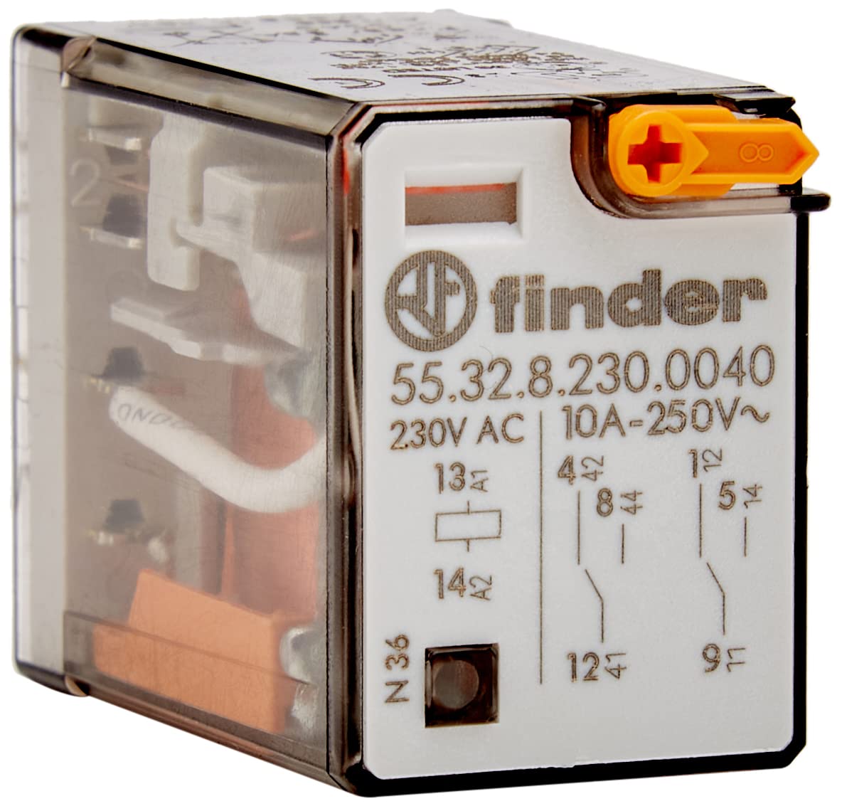 Реле, Контакторы Finder 55.32.8.230.0040 10а 250в Finder 55.32.8.230.0040 10а 250в