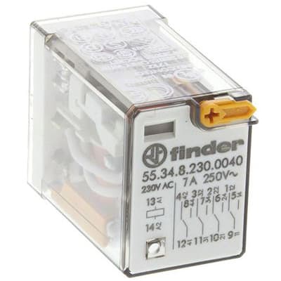 Реле, Контакторы Finder 55.34.8.230.0040 7а 250в Finder 55.34.8.230.0040 7а 250в