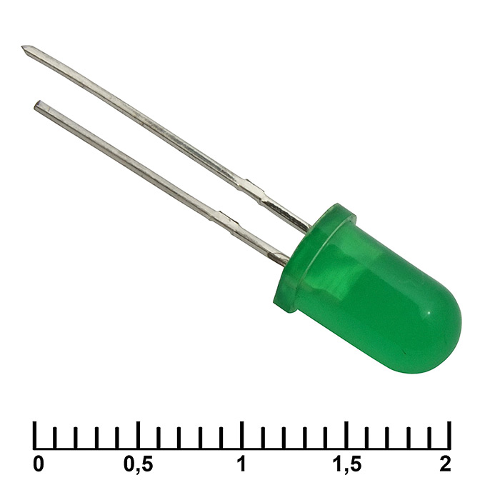 Светодиоды 5 mm green 30 mCd 20 5 mm green 30 mCd 20