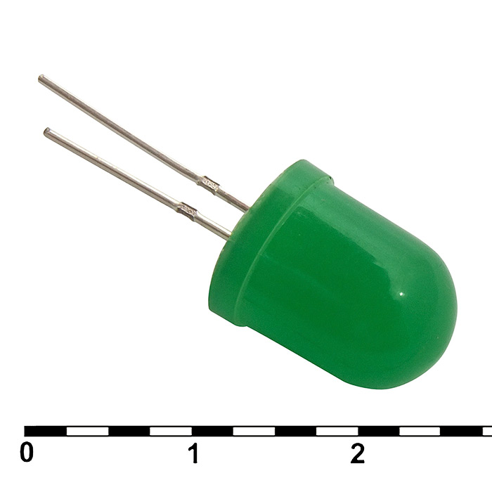 Светодиоды 10 mm green 30 mCd 20 10 mm green 30 mCd 20