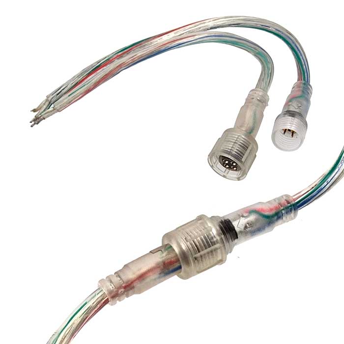 Разъемы, вилки, розетки F/M 22AWG*4pins L170mm IP65 F/M 22AWG*4pins L170mm IP65