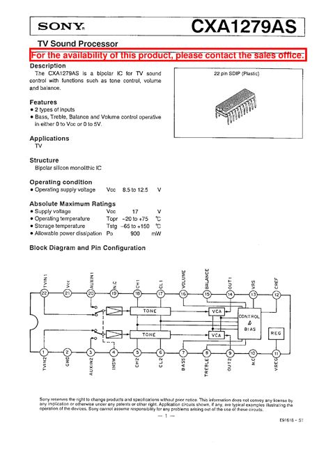 CXA1279AS (sdip-22)