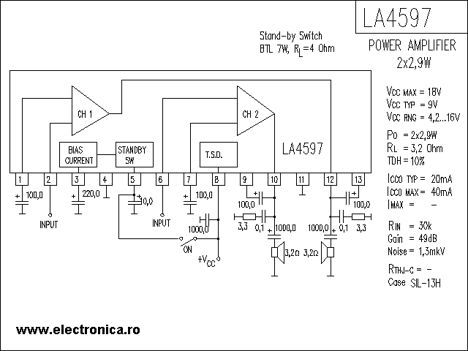 Микросхемы LA4597 LA4597