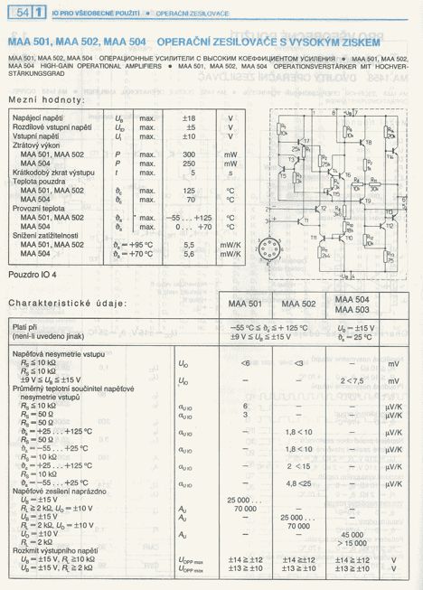 Микросхемы MAA502 MAA502