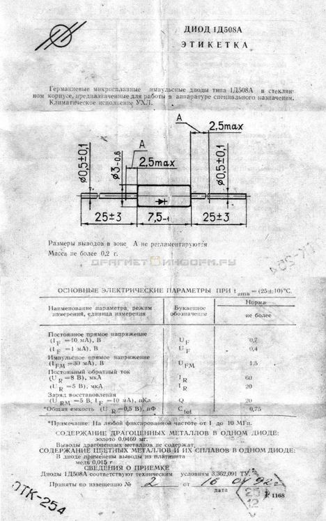Диоды 1д508а (86г.) 1д508а (86г.)