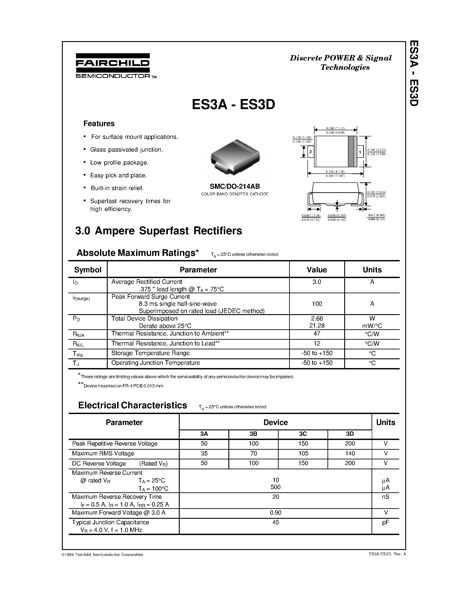 Диоды ES3D (Fairchild) ES3D (Fairchild)