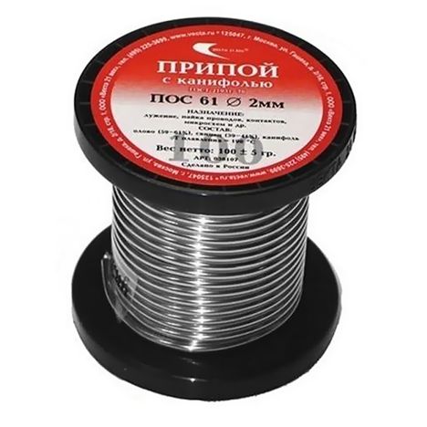 Прайс-лист Припой ПОС-61, ПрвКР2 (проволока 2мм) (99г.) Припой ПОС-61, ПрвКР2 (проволока 2мм) (99г.)